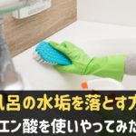 お風呂の水垢をクエン酸で落としてみた