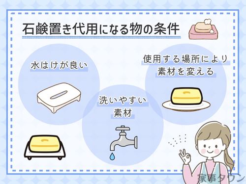 石鹸置き代用の条件