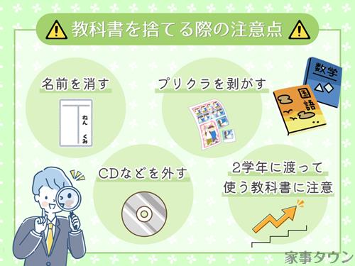 教科書を捨てるときの注意点