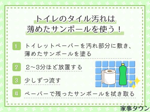 トイレのタイルにサンポール