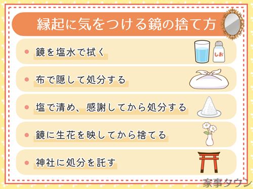 縁起に気を付けたい鏡の捨て方